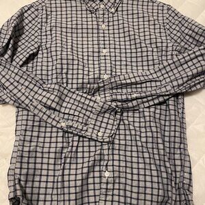 J. Crew Blue and White Casual Button Down Shirt